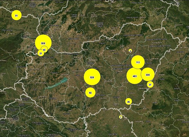 Great Bustrad distribution map Source:knp.hu Great Bustrad distribution map
